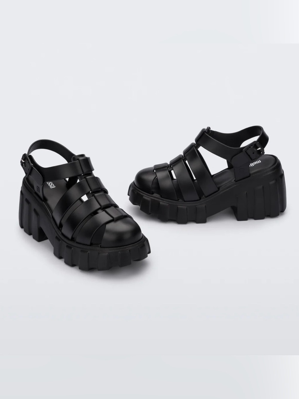 Melissa Women’s Jelly Black Megan Chunky Platform Sandals Size US 9